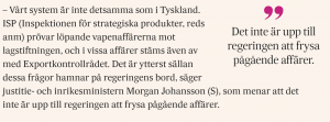 Morgan Johansson uttalar sig om Saudiarabien i DN, den 22 oktober 2018