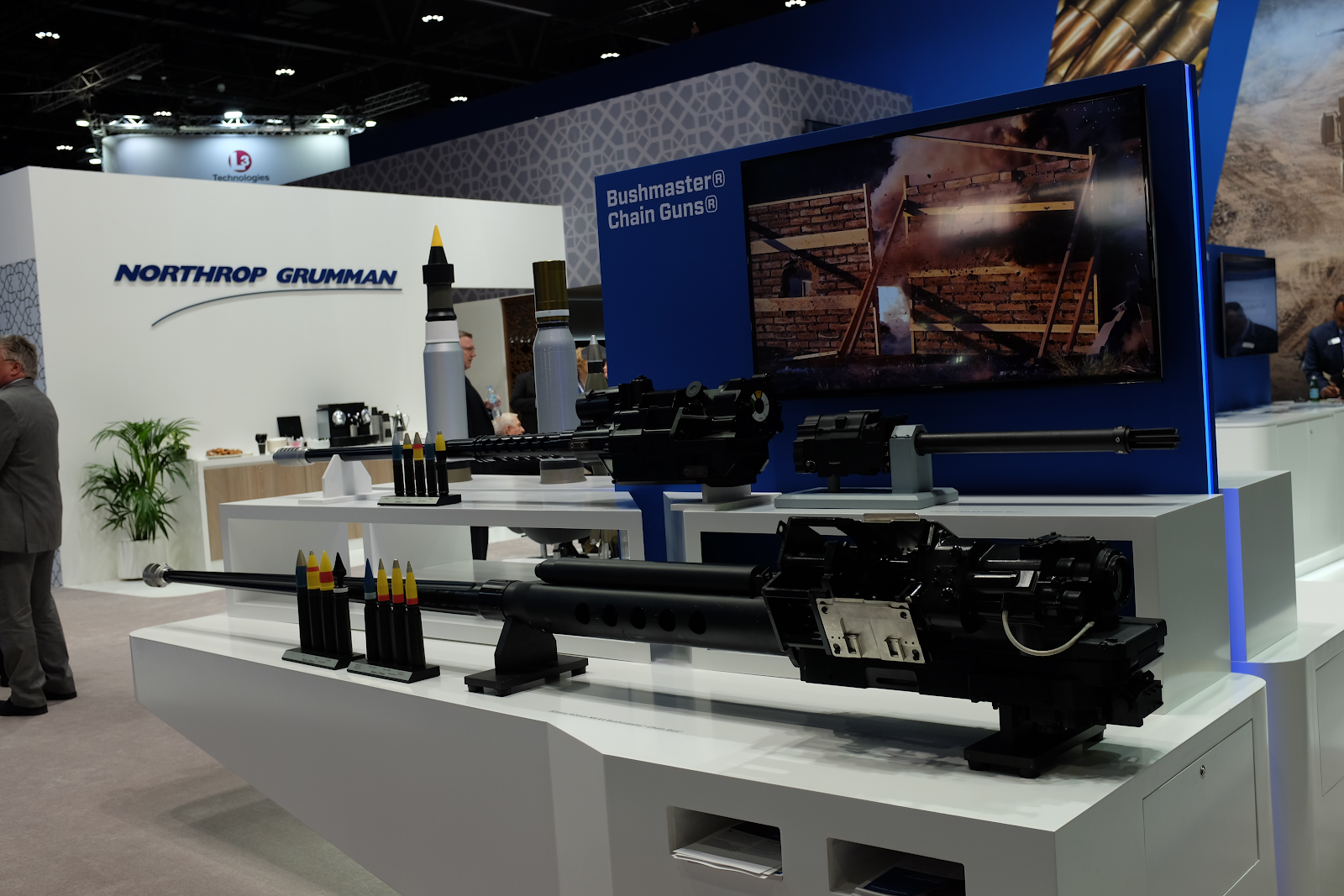 Northrop Grummans monter på vapenmässan IDEX i Abu Dhabi, Förenade arabemiraten, februari 2019. Foto: Linda Åkerström/Svenska Freds.