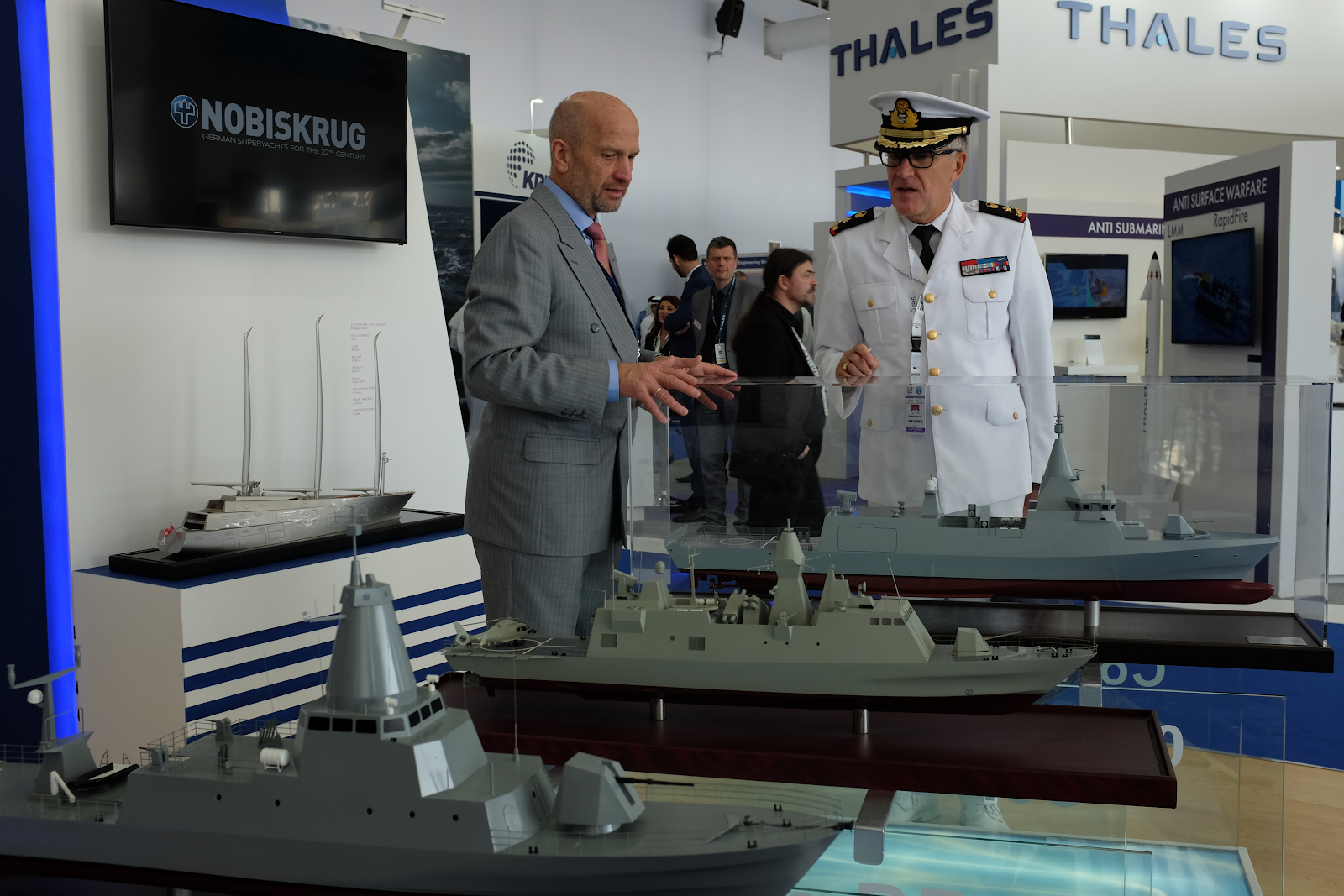 Thales monter på vapenmässan IDEX i Abu Dhabi, Förenade arabemiraten februari 2019. Foto: Linda Åkerström/Svenska Freds.