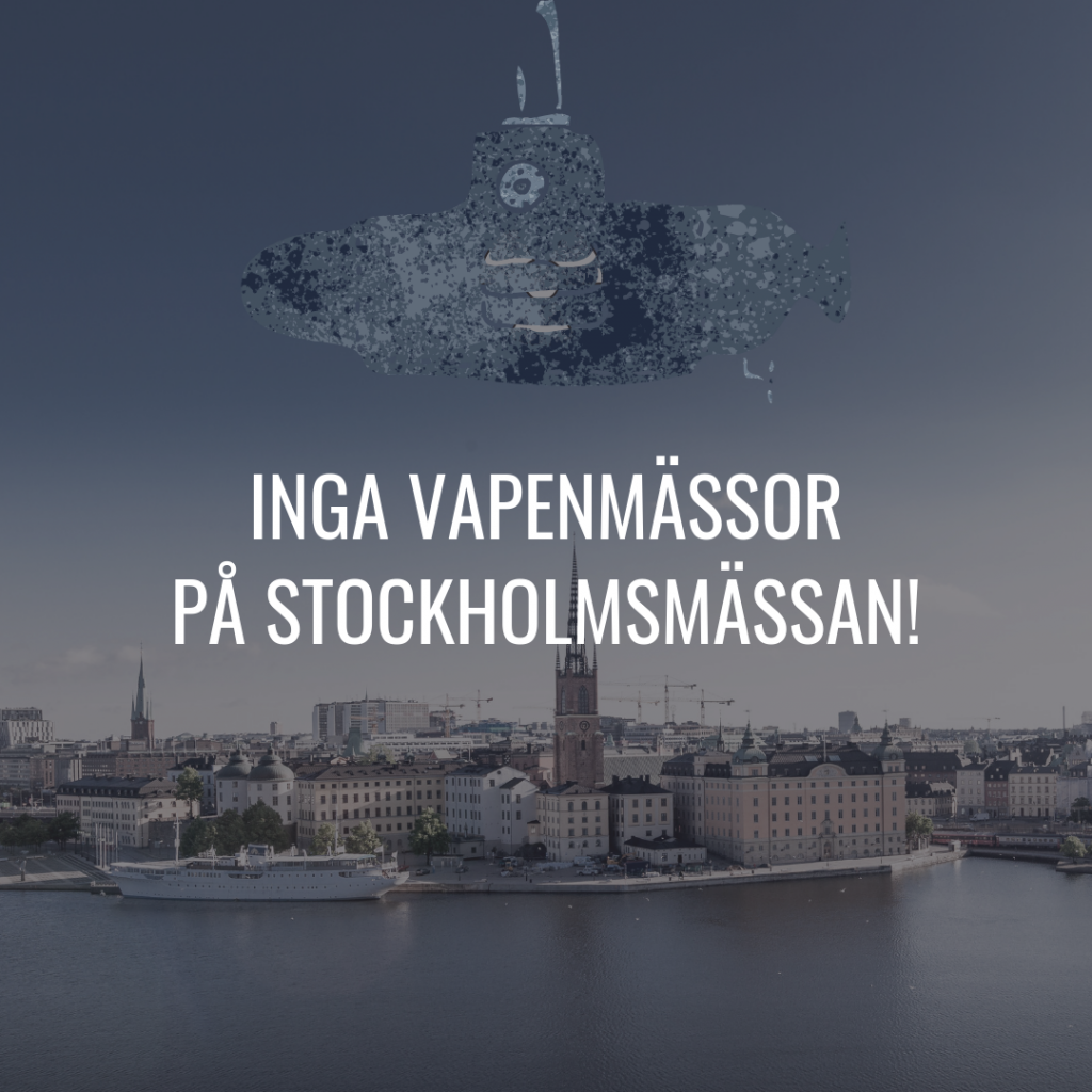 Inga vapenmässor på Stockholmsmässan!