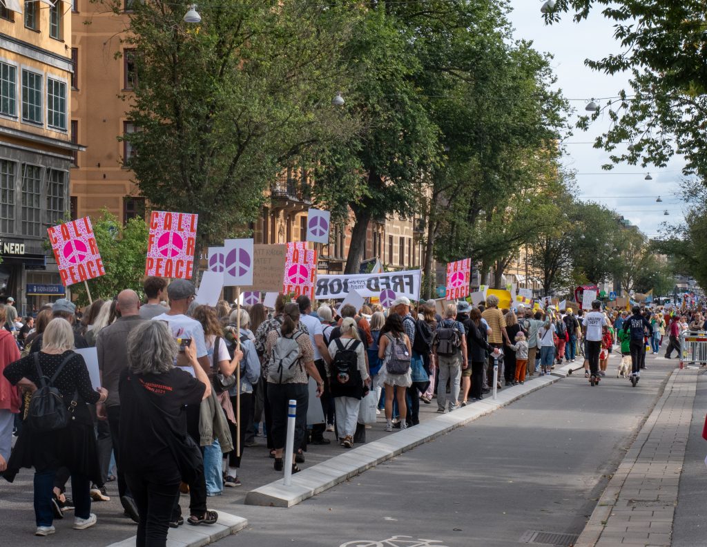 Svenska Freds på klimatdemo 2026